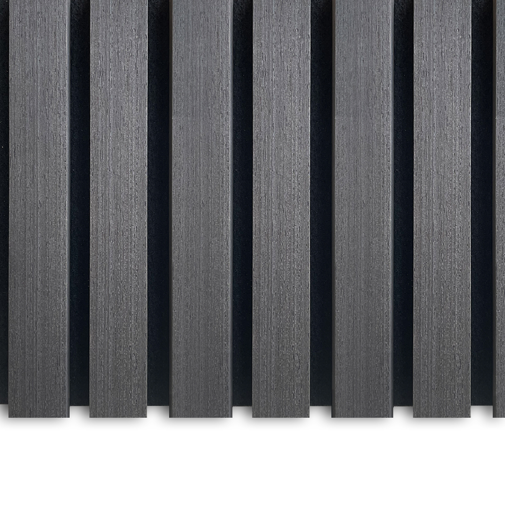 AkuPanel Antraciet Hout | 240 cm x 60 cm | 3-zijdig echt houtfineer